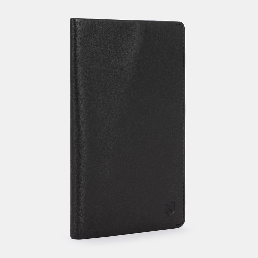 SLNT RFID Passport Wallet Leder - Schwarz